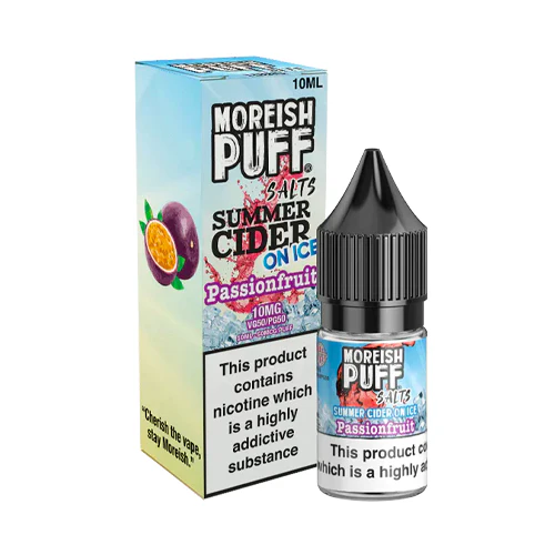 Moreish Puff Summer Cider on Ice Passionfruit Nic Salt